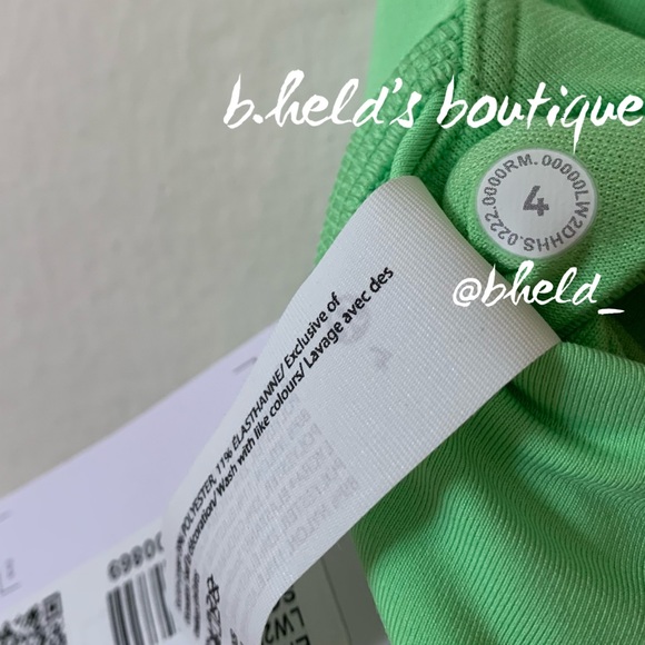 lululemon Energy Bra Long Line in Scream Green Light Size 4 Rare New NWT - Picture 15 of 16